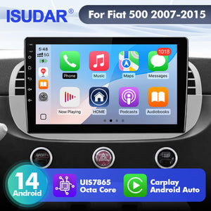 Upgrade from T72 - T75 series Android 14 UIS7865 Car Radio For Fiat 500 2007-2015