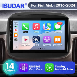 Upgrade from T72 - T75 series Android 14 UIS7865 Car Radio For Fiat Mobi 2016-2024