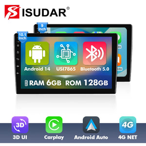 Upgrade from T72 - T75 series Android 14 UIS7865 Car Radio For Universal - No Frame Version