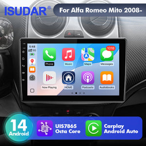 Upgrade from T72 - T75 series Android 14 UIS7865 Car Radio For Fiat Alfa Romeo Mito 2008-