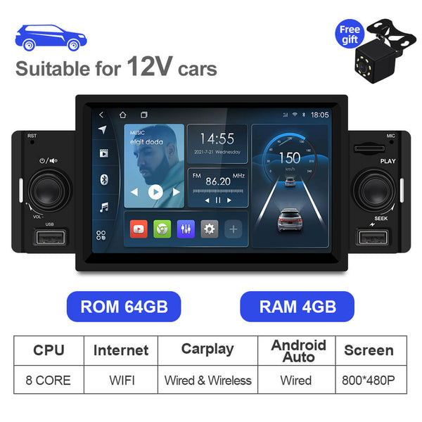  Multimedia Car Radio Android Compatible with Nissan Qashqai J10  2006-2016 AI Voice Video Player Navigation Stereo 4G Auto Carplay 2din  Autoradio (Color : 4core 2 32G Cam) : Electronics