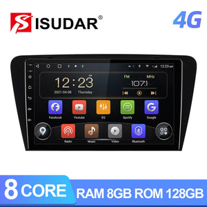 ISUDAR T72 Android 10 Car Radio For Skoda Octavia 3 A7 2014 2015 2016 2017 GPS Car Multimedia Player Caplay RAM 8GB DSP No 2din