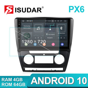 Isudar Voice control PX6 Android 10 Car Radio For Skoda Octavia A5 2009 - 2013 - ISUDAR Official Store