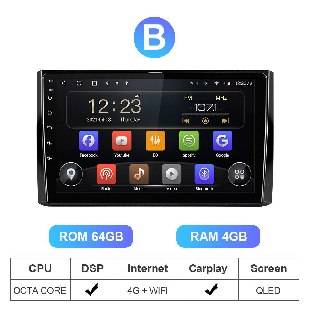 AW220120S2 2DIN Android Autoradio GPS CD/DVD player with an octacore  processor