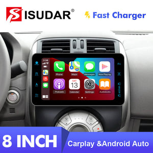1 Din Android Car Radio Carplay 7'' Retractable Screen Autoradio Multimedia  Player Gps Navigation Audio Stere