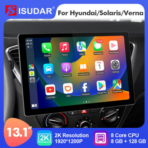 ISUDAR T72 2K 13.1 Inch Android 12 Car Radio For Hyundai Solaris 2 Verna 2017-2020
