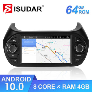 ISUDAR 1 Din Auto radio Android 10 Octa core For FIAT/Fiorino/Qubo/Citroen/Nemo/Peugeot/Bipper - ISUDAR Official Store