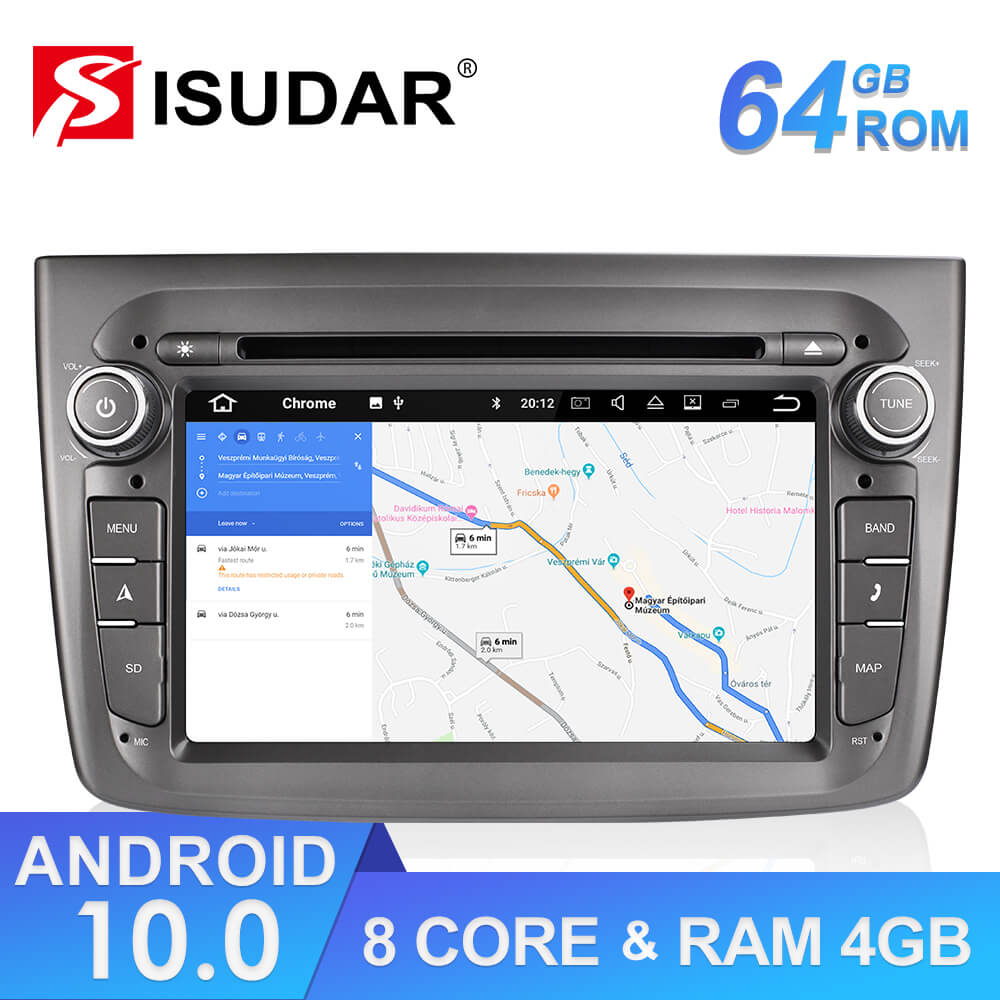 Autoradio Android 2 DIN 7 Pouces - 4 Go RAM + 64 Go - CarPlay/Android Auto Sans Fil - GPS, Wi-Fi, Bluetooth, DSP - Avec Caméra De Recul AHD