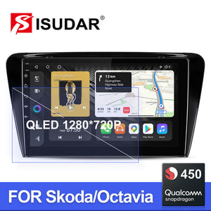 Qualcomm Android QLED GPS Car Radio For Skoda Octavia A7 3 2014-2018